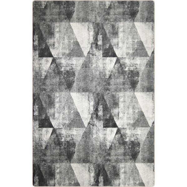 Tapis de salon 80x150 cm Polyester Bambou Gris