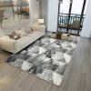 Tapis de salon 80x150 cm Polyester Bambou Gris