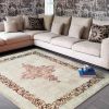 Tapis de salon 80x150 cm Polyester Baroque Beige