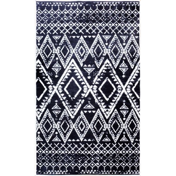 Tapis de salon 120x180 cm Polyester Berbere Gris