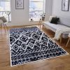 Tapis de salon 120x180 cm Polyester Berbere Gris