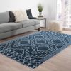 Tapis de salon 120x180 cm Polyester Berbere Noir