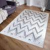 Tapis de salon 80x150 cm Polyester Berbere Zigzag