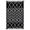 Tapis de salon 80x150 cm Polyester Berbere Fas Noir