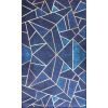 Tapis de salon 160x230 cm Polyester Grafic Bleu