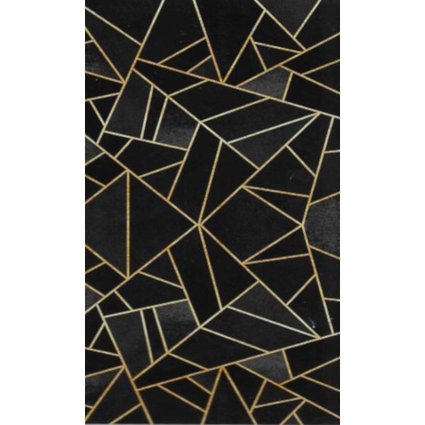 Tapis de salon 120x180 cm Polyester Grafic Noir