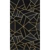 Tapis de salon 160x230 cm Polyester Grafic Noir