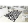 Tapis de salon 120x180 cm Polyester Black And White