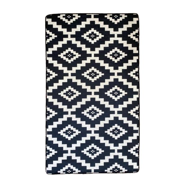 Tapis de salon 120x180 cm Polyester Black And White Scan