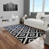 Tapis de salon 120x180 cm Polyester Black And White Scan