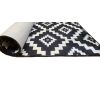 Tapis de salon 80x150 cm Polyester Black And White Scan