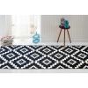 Tapis de salon 80x150 cm Polyester Black And White Scan