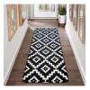 Tapis de salon 80x150 cm Polyester Black And White Scan