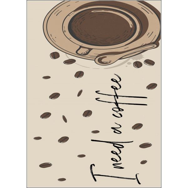 Tapis de cuisine 40x60 cm Polyester Need Coffee