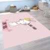 Tapis chambre enfant 100x160 cm Polyester Calin Rose