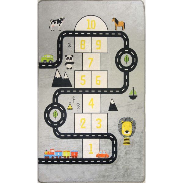 Tapis chambre enfant 120x160 cm Polyester Circuit Marelle