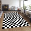 Tapis de salon 120x180 cm Polyester Damier