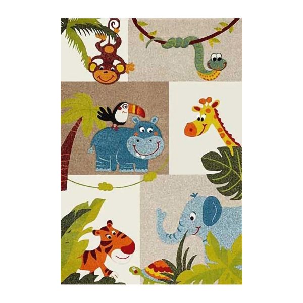 Tapis chambre enfant 80x150 cm Polyester Jungle