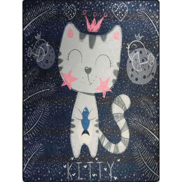 Tapis chambre enfant 120x160 cm Polyester Kitty