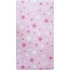 Tapis chambre enfant 100x150 cm Polyester Etoile Rose