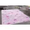 Tapis chambre enfant 100x150 cm Polyester Etoile Rose