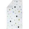 Tapis chambre enfant 100x150 cm Polyester Etoile Ecru