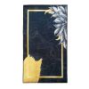 Tapis de salon 120x180 cm Polyester Feuille Noir