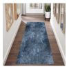 Tapis de salon 80x150 cm Polycoton Fisun Bleu