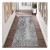 Tapis de salon 80x150 cm Polycoton Fisun Gris