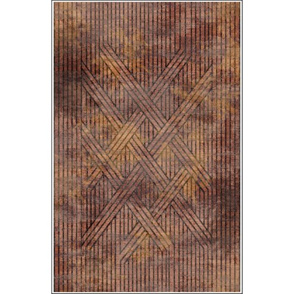 Tapis de salon 120x180 cm Polycoton Fisun Orange