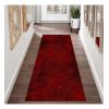 Tapis de salon 80x150 cm Polycoton Fisun Rouge