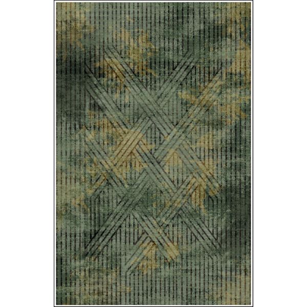 Tapis de salon 120x180 cm Polycoton Fisun Vert