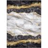 Tapis de salon 80x150 cm Polyester Gold Noir