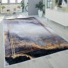 Tapis de salon 120x180 cm Polyester Gold