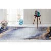 Tapis de salon 80x150 cm Polyester Gold Blanc