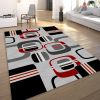 Tapis de salon 80x150 cm Polyester Gulli Rouge