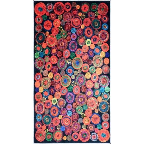 Tapis de salon 160x230 cm Polyester Happy Noir