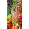 Tapis de cuisine 50x80 cm Polyester Kitch Veg