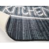 Tapis de cuisine 50x80 cm Polyester Kitchen Noir