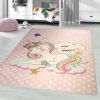 Tapis chambre enfant 120x160 cm Polyester Licorne Sweet