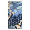 Tapis de salon 120x180 cm Polyester Luxe Bleu