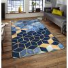 Tapis de salon 120x180 cm Polyester Luxe Bleu