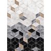 Tapis de salon 80x150 cm Polyester Luxe Noir