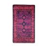 Tapis de salon 80x150 cm Polyester Maghreb Rouge