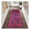 Tapis de salon 80x150 cm Polyester Maghreb Rouge