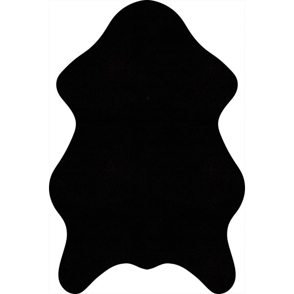 Tapis de salon 70x100 cm Polyester Manolya Noir