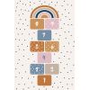 Tapis chambre enfant 120x160 cm Polyester Marelle Blanc