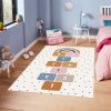 Tapis chambre enfant 120x160 cm Polyester Marelle Blanc