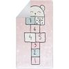 Tapis chambre enfant 100x150 cm Polyester Marelle Rose