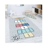 Tapis chambre enfant 120x160 cm Polyester Marelle Argenté